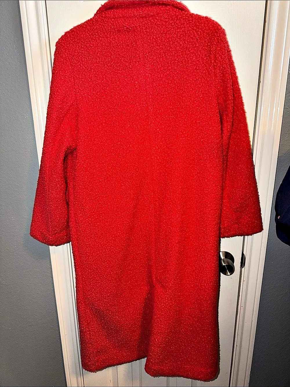 Lauren Conrad Red Orange Teddy Sherpa Coat Jacket Size Medium - Picture 2 of 12